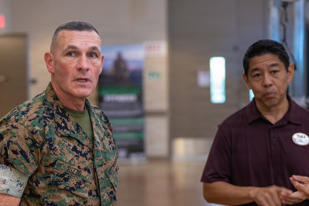 Brig. Gen. Ralph Rizzo Tours Camp H.M. Smith