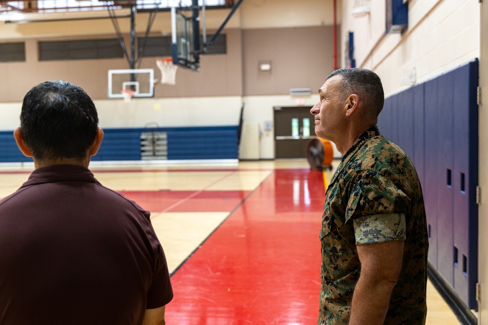 Brig. Gen. Ralph Rizzo Tours Camp H.M. Smith