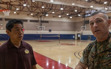 Brig. Gen. Ralph Rizzo Tours Camp H.M. Smith