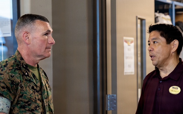 Brig. Gen. Ralph Rizzo Tours Camp H.M. Smith