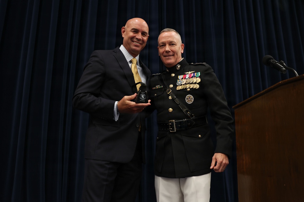 Lt. Gen. Swan hosts the Honorable Jake Ellzey for Evening Parade at Marine Barracks Washington