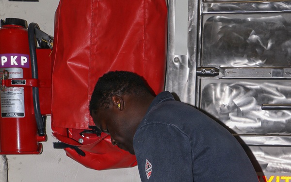 Frank E. Petersen Jr. Sailor Conducts Daily Operations