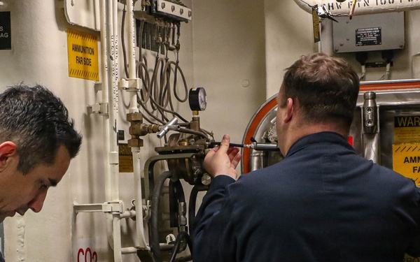 Frank E. Petersen Jr. Sailors Conduct Maintenance