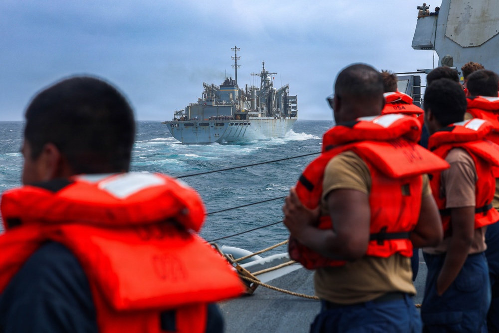 Replenishment-at-Sea Aboard USS Mason (DDG 87)