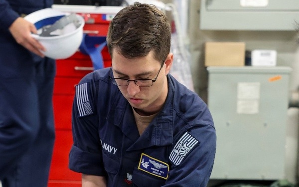 U.S. Navy Sailors conduct CPR Training evolution.
