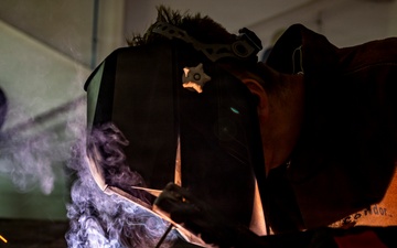 121 ARW practices welding at Lajes Field