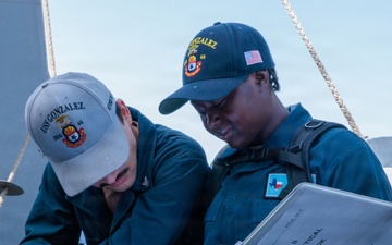 Training aboard USS Gonzalez