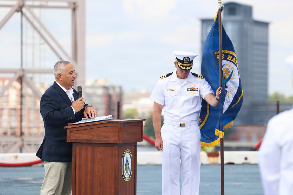USS Bataan (LHD 5) Raises 81-Year-Old American Flag