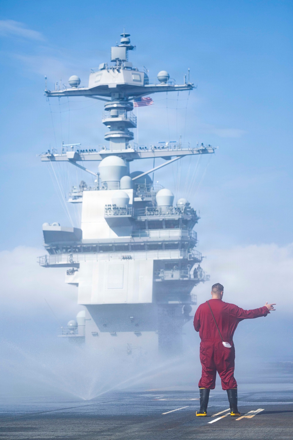 PCU John F. Kennedy  Conducts Countermeasure Wash-Down