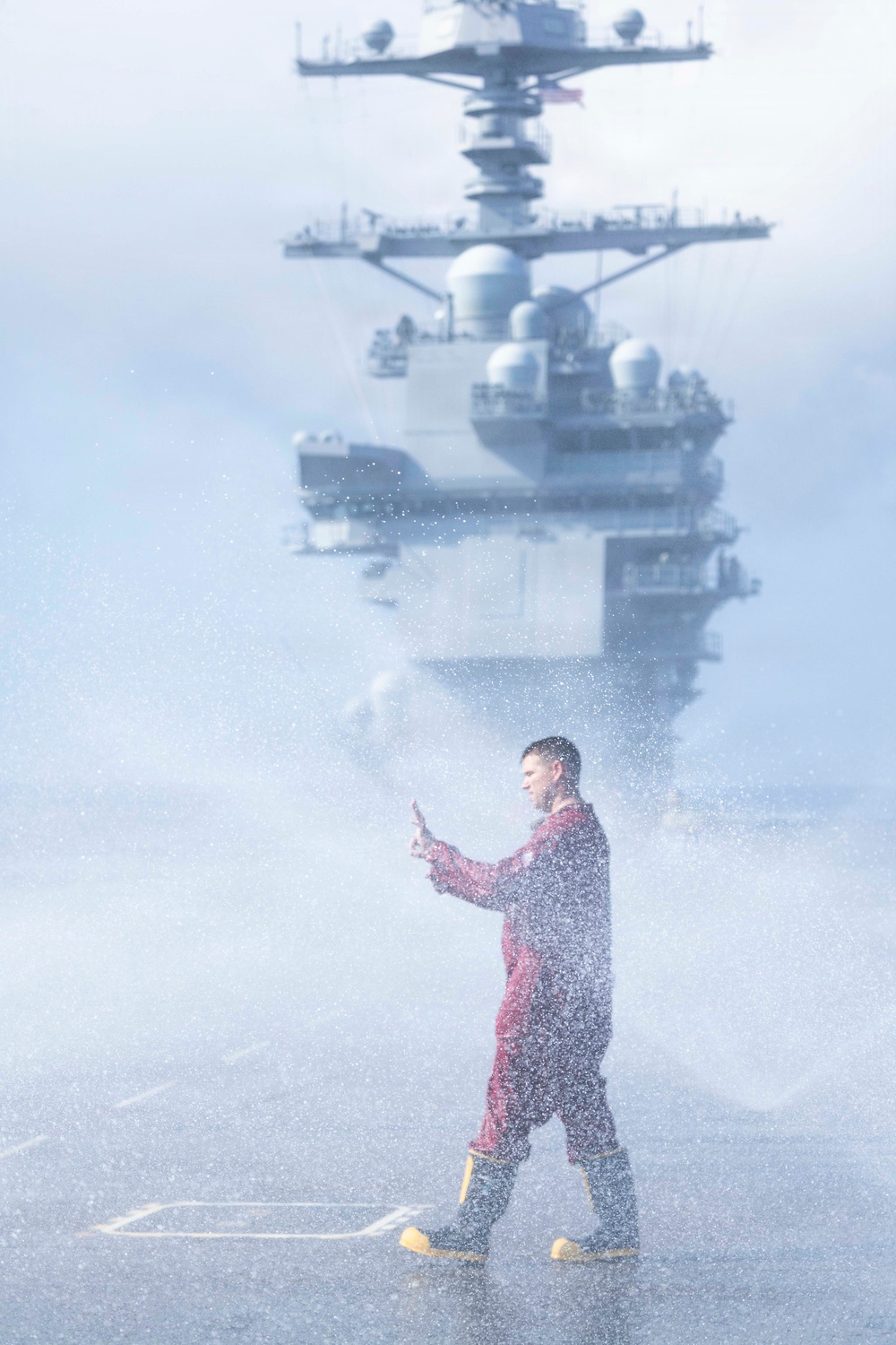 PCU John F. Kennedy  Conducts Countermeasure Wash-Down