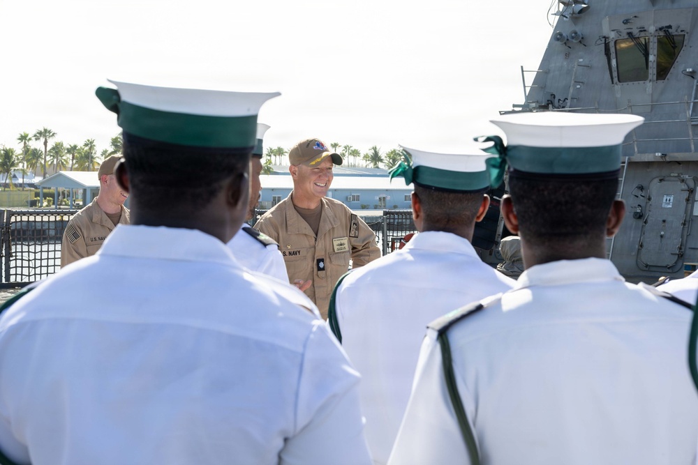 USS Cooperstown Leadership Gives Ship Tour to Royal Bahamas Defence Force