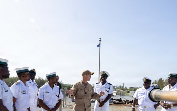 USS Cooperstown Leadership Gives Ship Tour to Royal Bahamas Defence Force