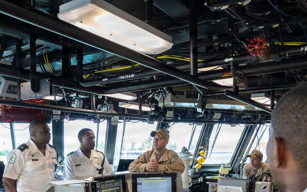 USS Cooperstown Leadership Gives Ship Tour to Royal Bahamas Defence Force
