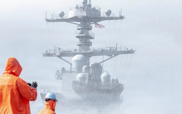 PCU John F. Kennedy  Conducts Countermeasure Wash-Down