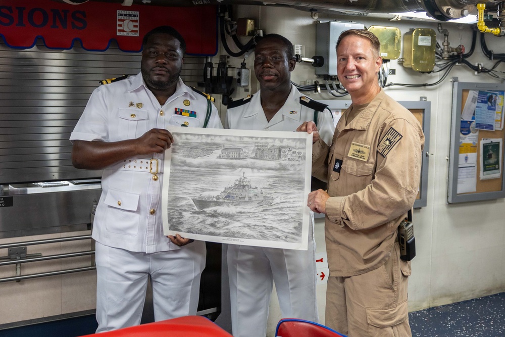 USS Cooperstown Leadership Gives Ship Tour to Royal Bahamas Defence Force