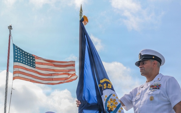 Flag made by POWs flies over Bataan