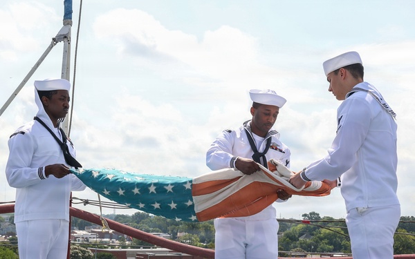 Flag made by POWs flies over Bataan