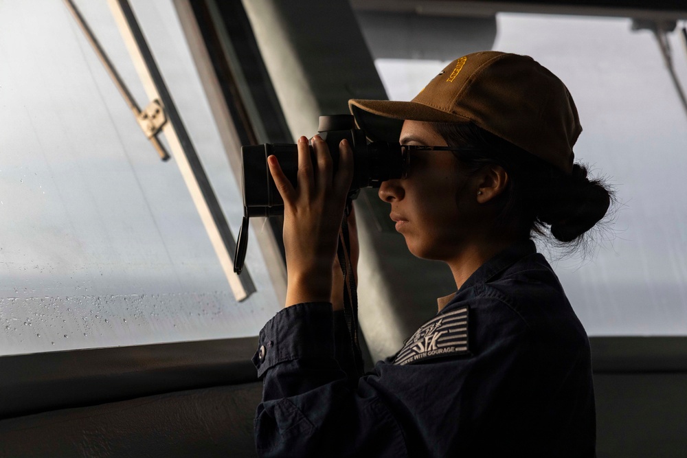 PCU John F. Kennedy Conducts High-Speed Turns During Acceptance Trials