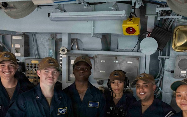 PCU John F. Kennedy Conducts High-Speed Turns During Acceptance Trials