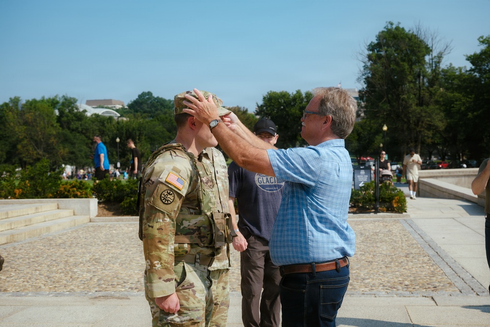 JTF-DC Montana Guardsmen Promoted at Lincoln Memorial