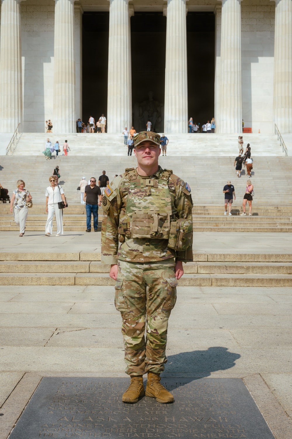 JTF-DC Montana Guardsmen Promoted at Lincoln Memorial
