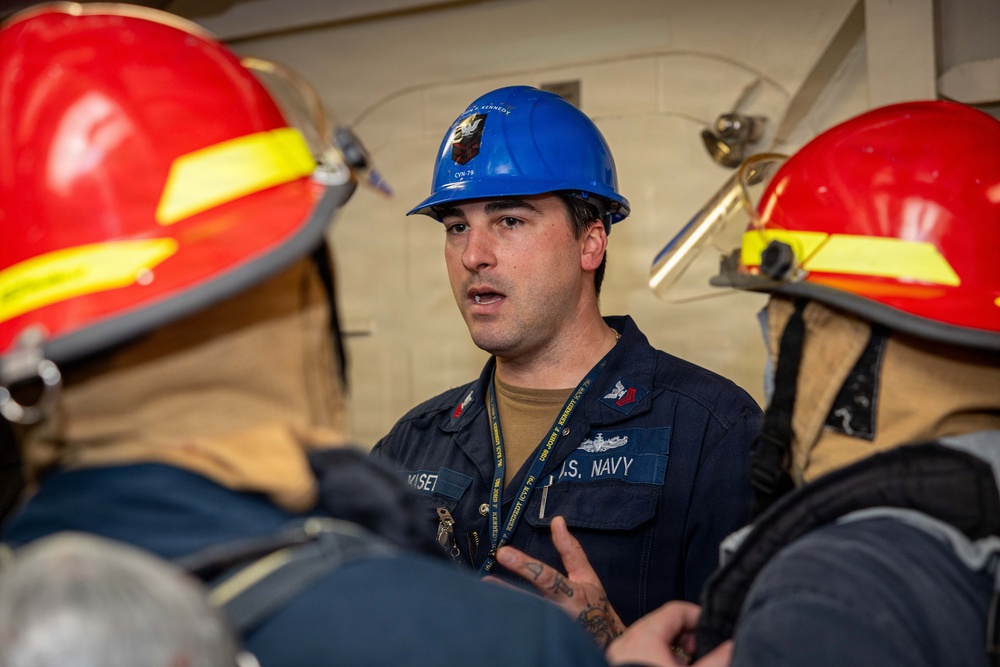 PCU John F. Kennedy Conduct In-port Emergency Team Drill