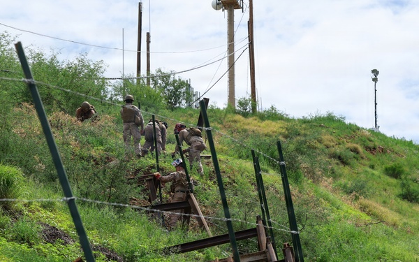 JTF-SB Marines Construct Secondary Expeditionary Barrier in Nogales