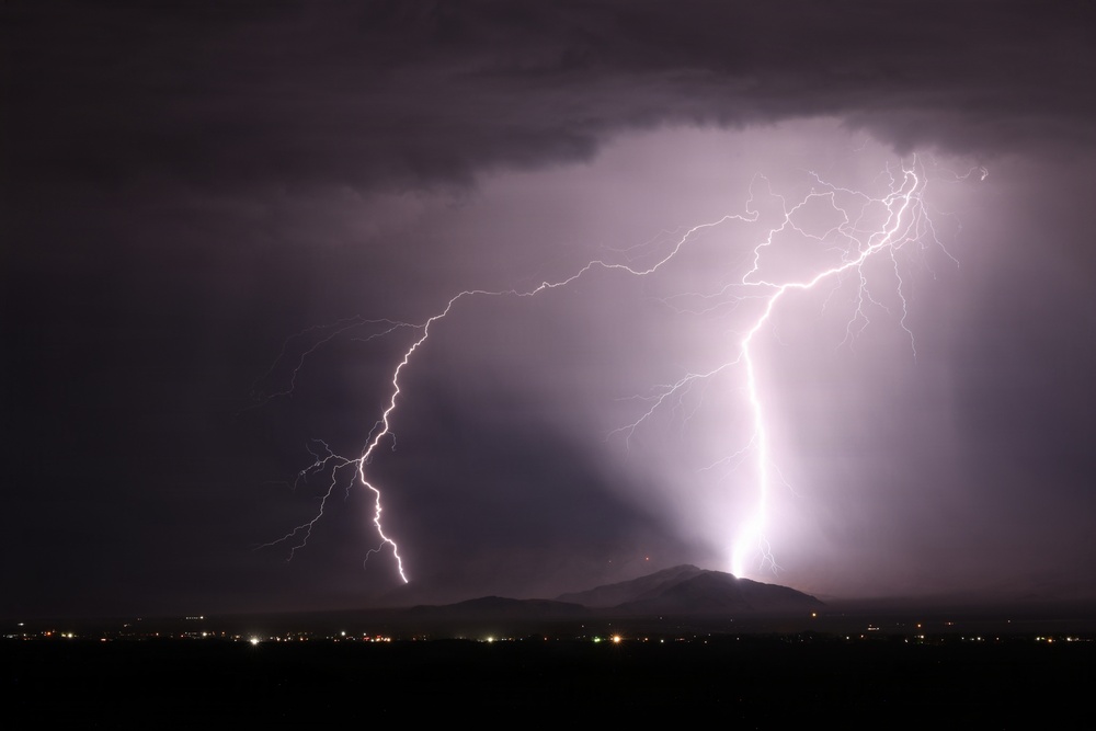 Lightning Strikes Spring Mountain National Recreation Area