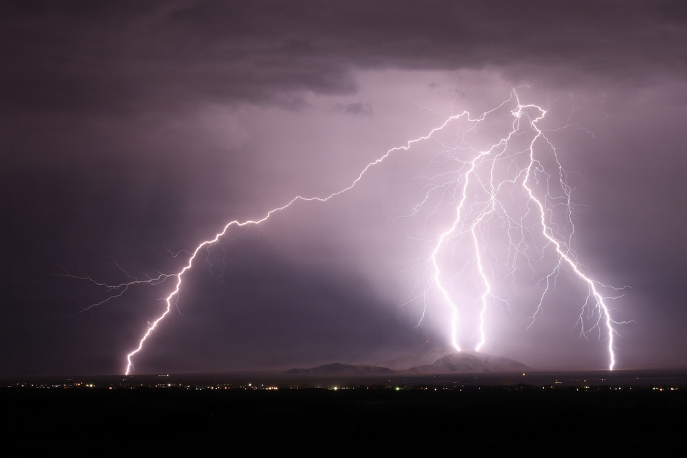 Lightning Strikes Spring Mountain National Recreation Area