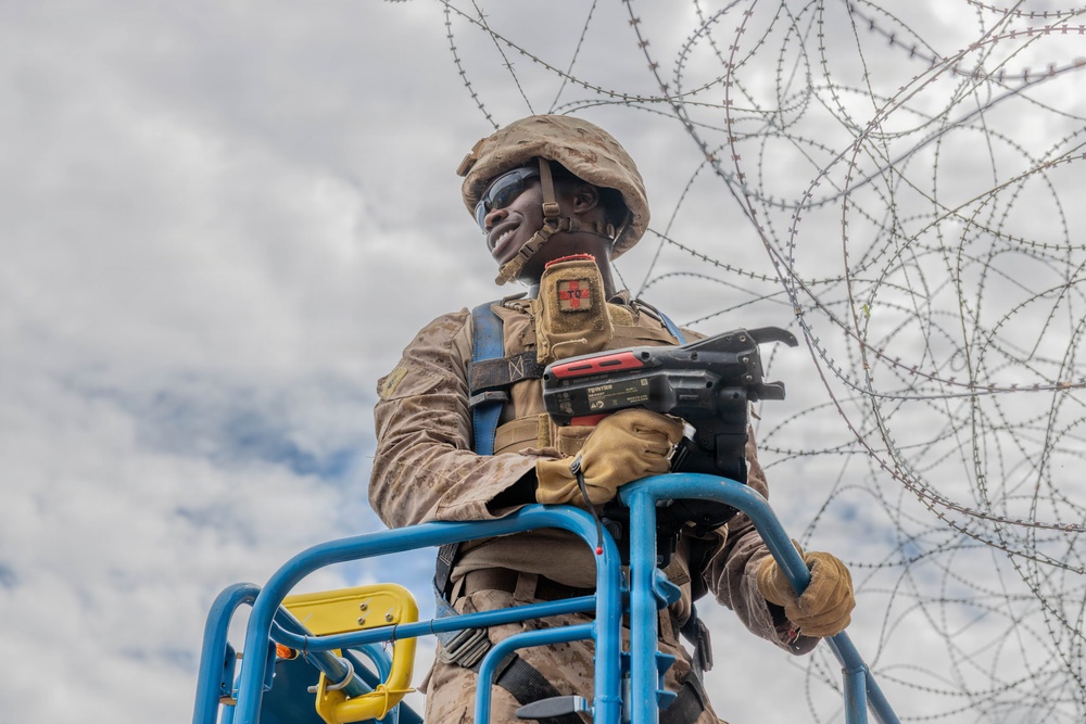 Strengthening the Border: JTF-SB Marines Reinforce Barrier in Arizona