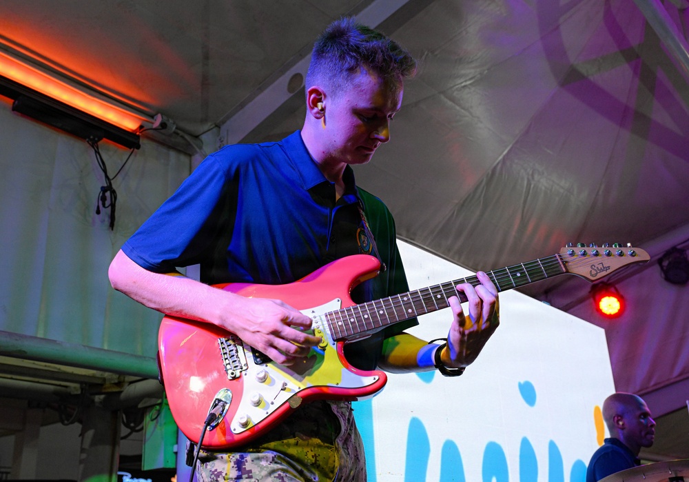 Pacific Partnership Band performs at Timor Plaza Night Market in Dili, Timor-Leste
