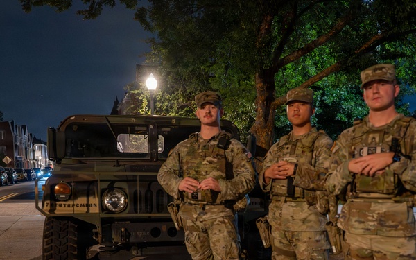 JTF-DC National Guardsmen patrol near LeDroit Park