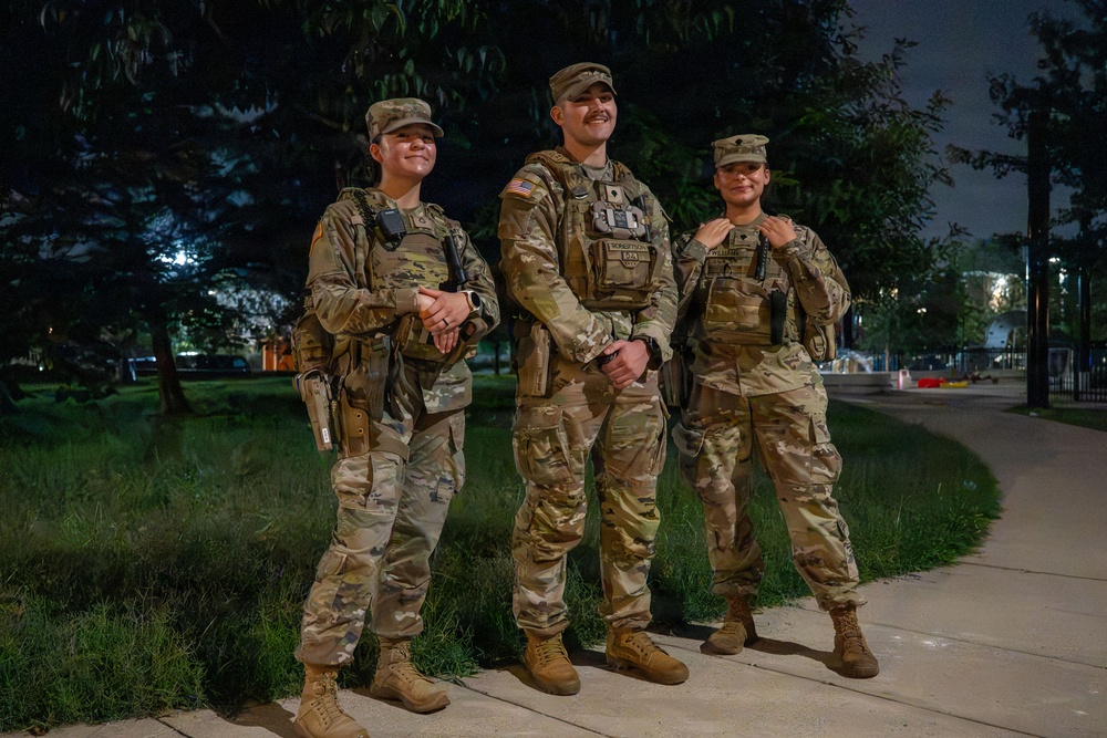 JTF-DC National Guardsmen patrol near LeDroit Park