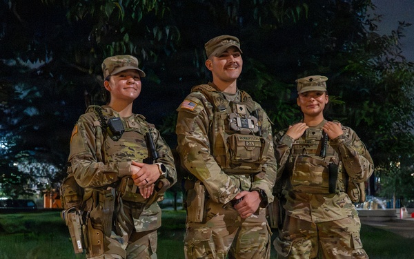 JTF-DC National Guardsmen patrol near LeDroit Park