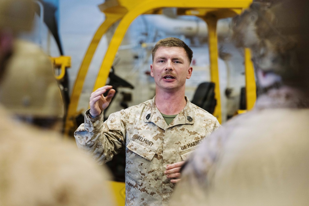 11th MEU Marines, Sailors Conduct Static Fast-Rope Training Aboard USS Boxer