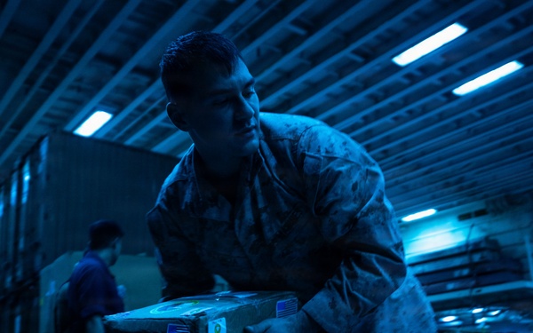 U.S. Sailors, Marines Conduct Mail Call Aboard USS Boxer