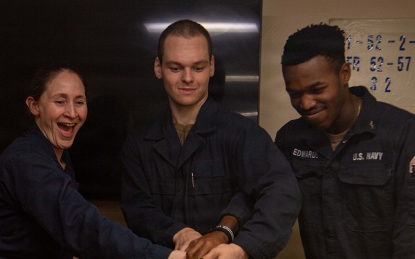 USS Boxer Celebrate August Birthdays for Sailors, Marines