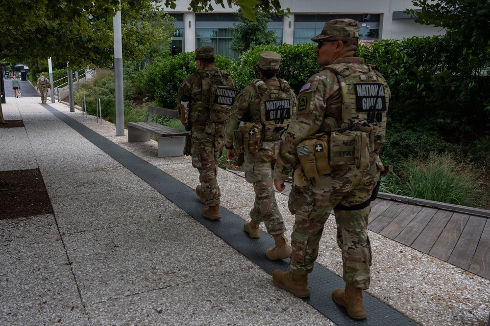 JTF-DC Puerto Rico National Guardsmen Patrol The Wharf