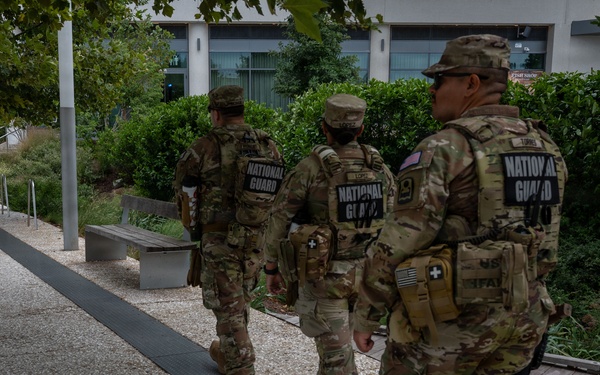 JTF-DC Puerto Rico National Guardsmen Patrol The Wharf