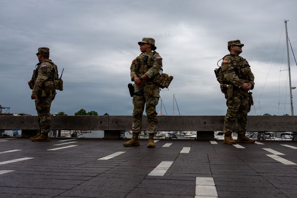 JTF-DC Puerto Rico National Guardsmen Patrol The Wharf