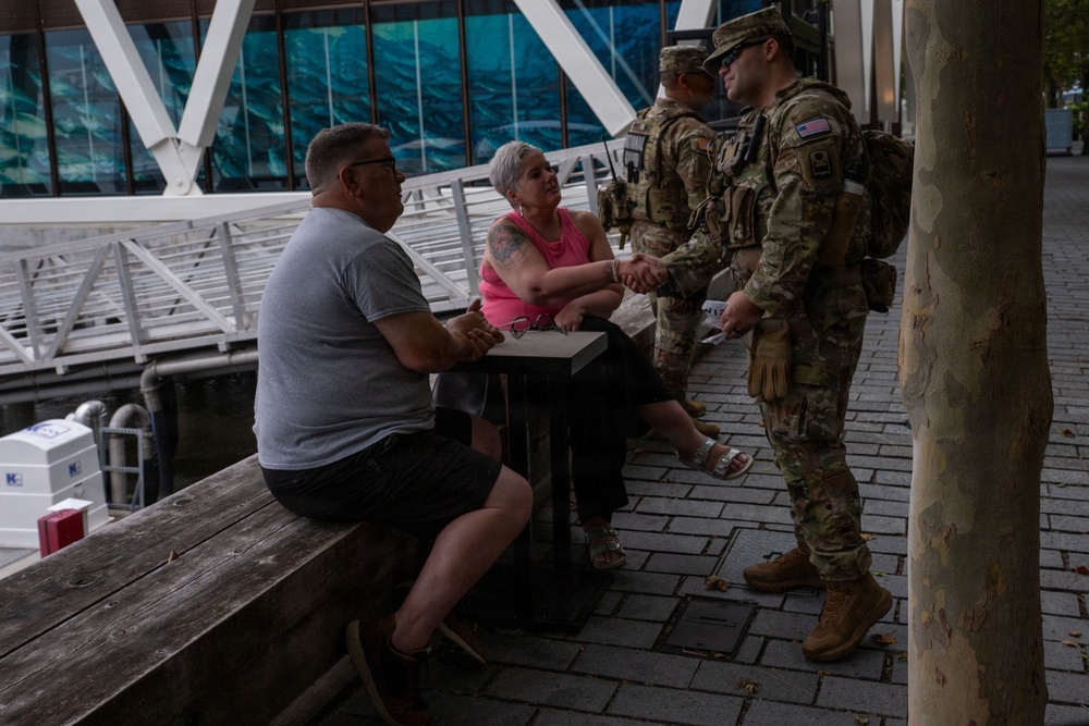 JTF-DC Puerto Rico National Guardsmen Patrol The Wharf