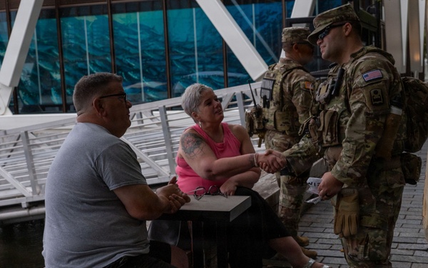 JTF-DC Puerto Rico National Guardsmen Patrol The Wharf