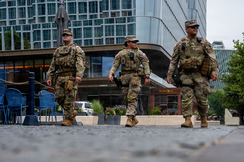 JTF-DC Puerto Rico National Guardsmen Patrol The Wharf