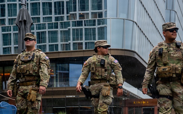 JTF-DC Puerto Rico National Guardsmen Patrol The Wharf