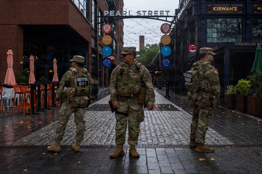 JTF-DC Puerto Rico National Guardsmen Patrol The Wharf
