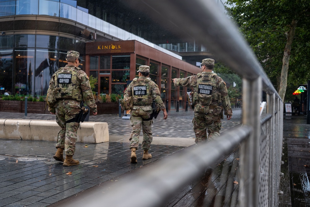 JTF-DC Puerto Rico National Guardsmen Patrol The Wharf