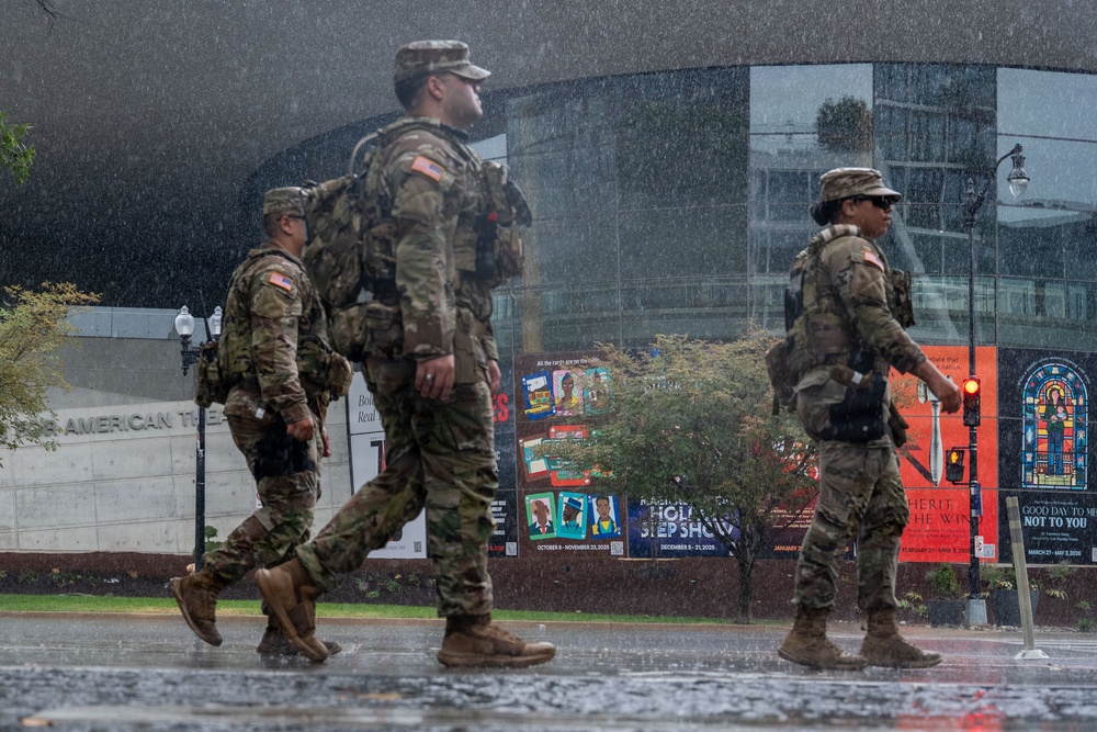 JTF-DC Puerto Rico National Guardsmen Patrol The Wharf