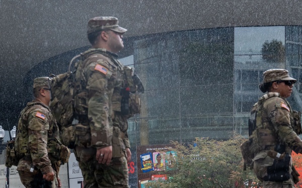 JTF-DC Puerto Rico National Guardsmen Patrol The Wharf