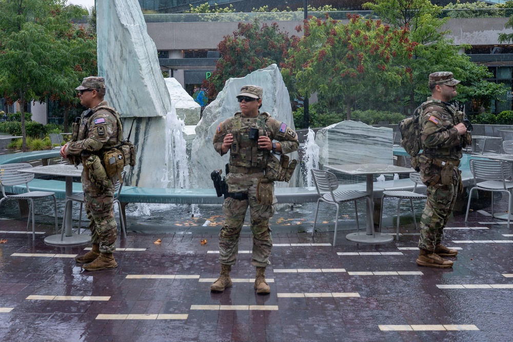 JTF-DC Puerto Rico National Guardsmen Patrol The Wharf