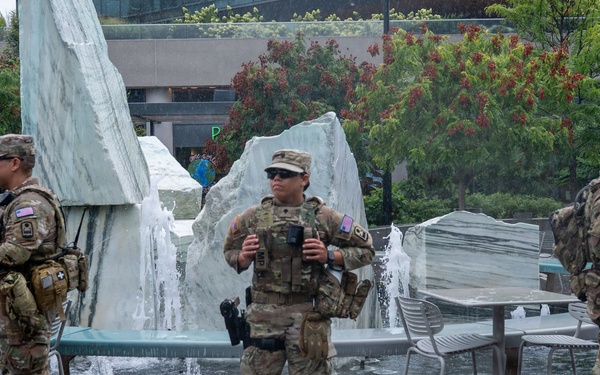 JTF-DC Puerto Rico National Guardsmen Patrol The Wharf